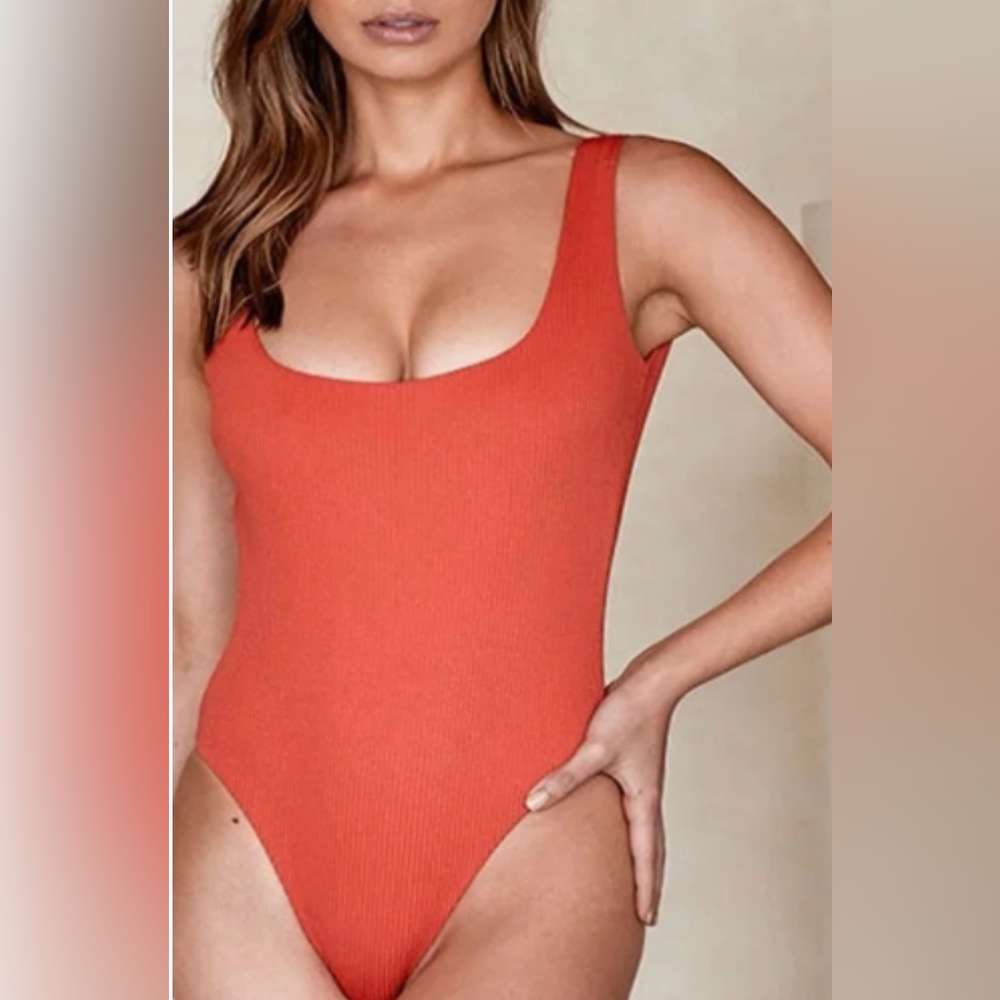 Monday swimwear red one piece